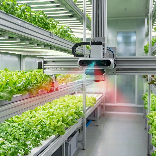 온실 잎채소를 스캔하는 진보된 RGB-D 컴퓨터 비전 센서